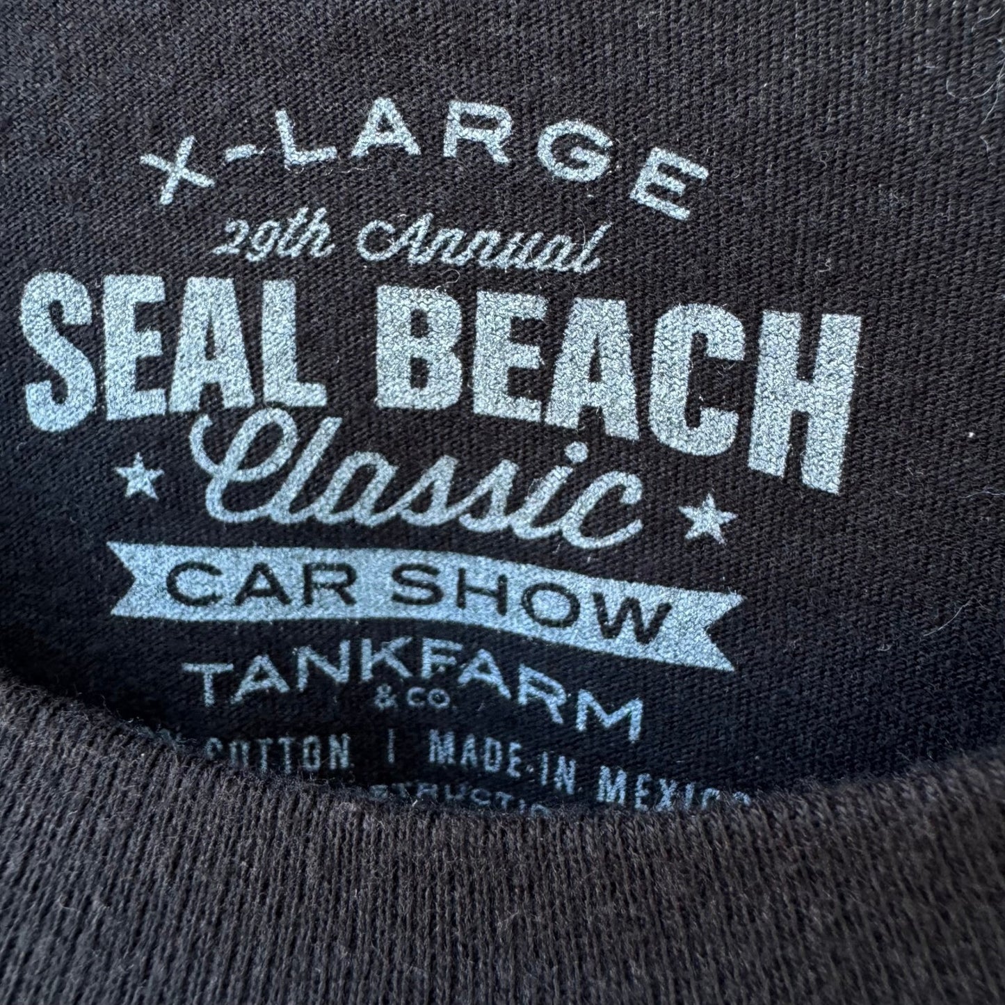 Tankfarm Seal Beach Classic Car Show 2016 Mercedes Gullwing Black T-Shirt XL
