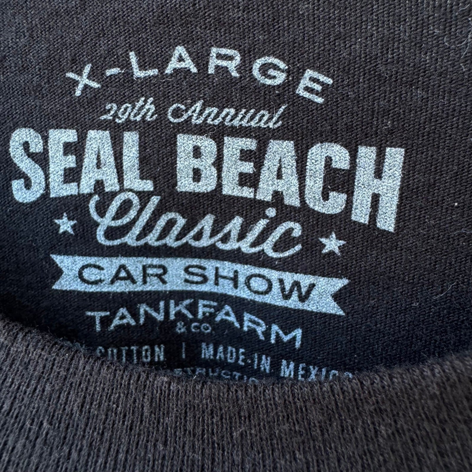 Tankfarm Seal Beach Classic Car Show 2016 Mercedes Gullwing Black T-Shirt XL