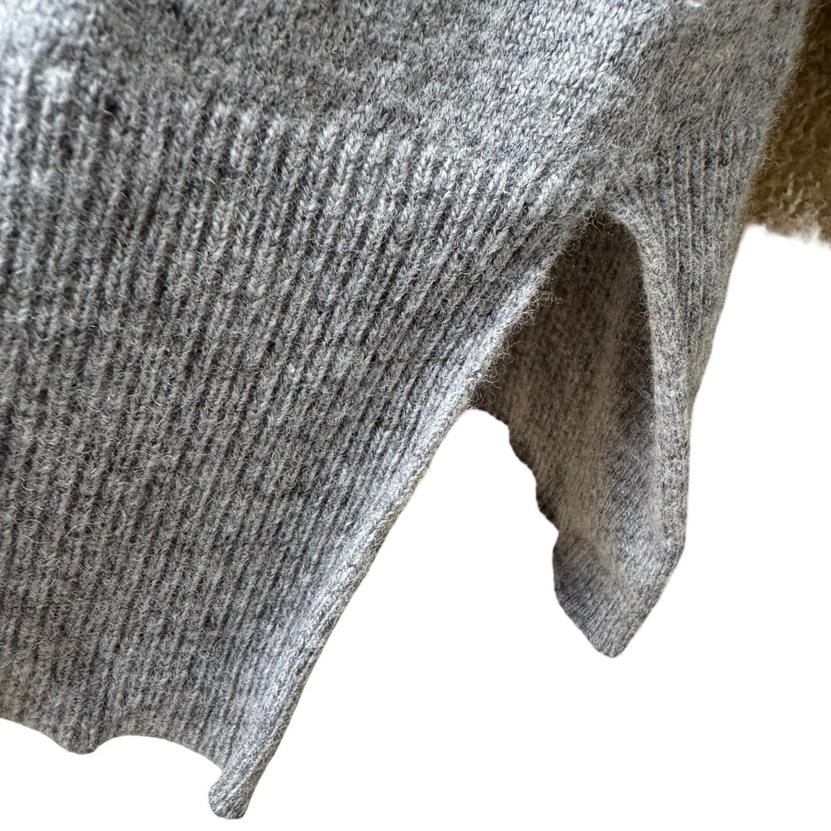 J.Crew Wool Blend Minimalist Quiet Luxury Preppy V-Neck Sweater Gray Womens S