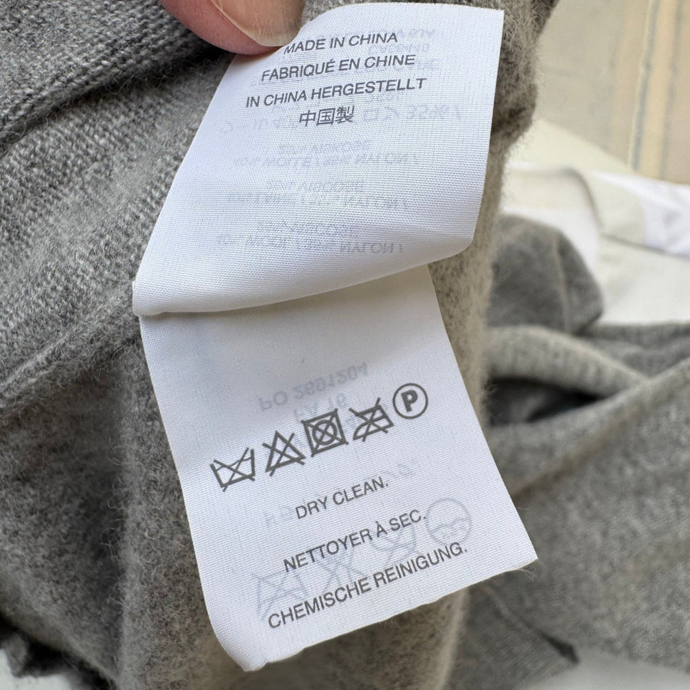 J.Crew Wool Blend Minimalist Quiet Luxury Preppy V-Neck Sweater Gray Womens S