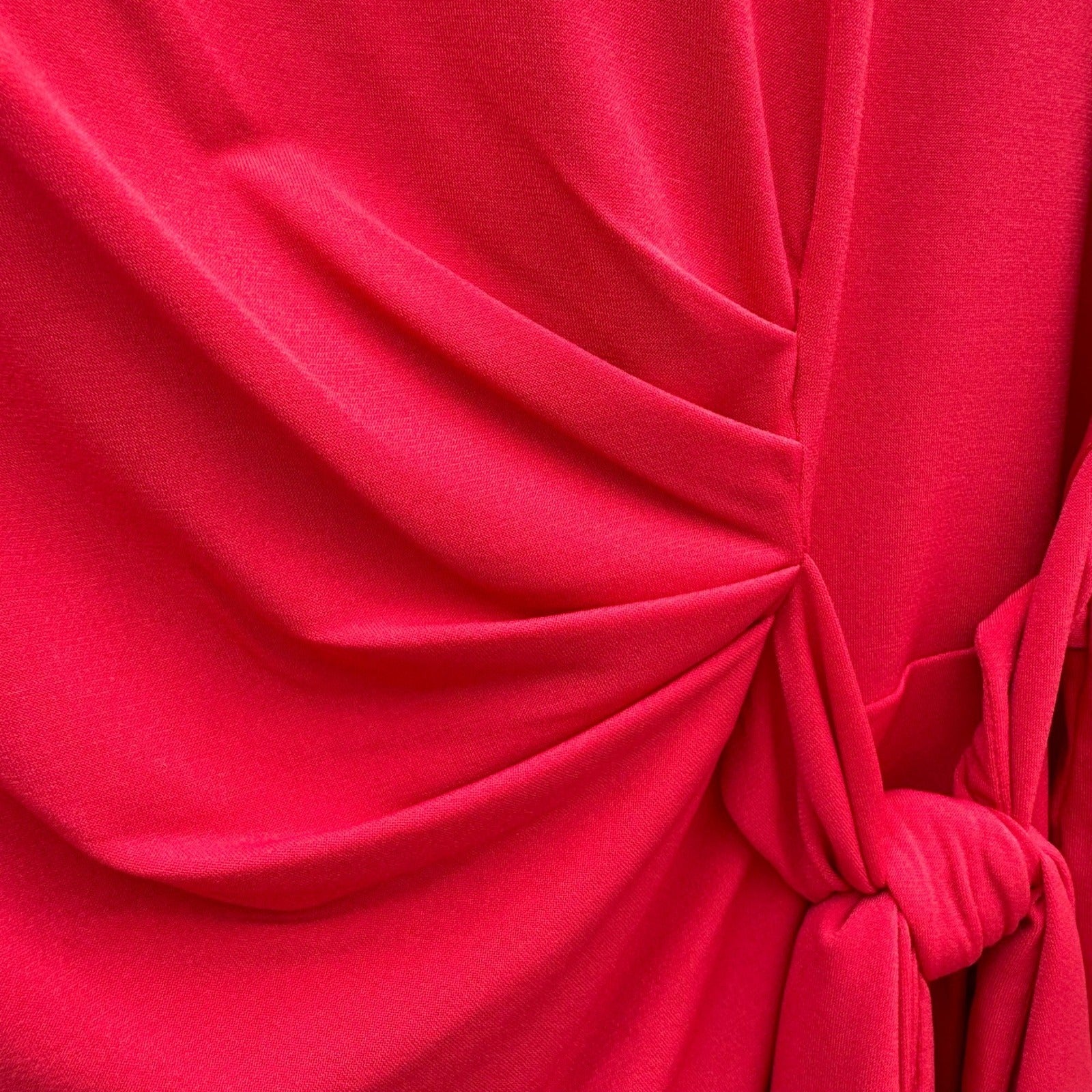 Premise Tuscan Villa Garden Red Draped Side Tie Sleeveless Top Size L NEW Office
