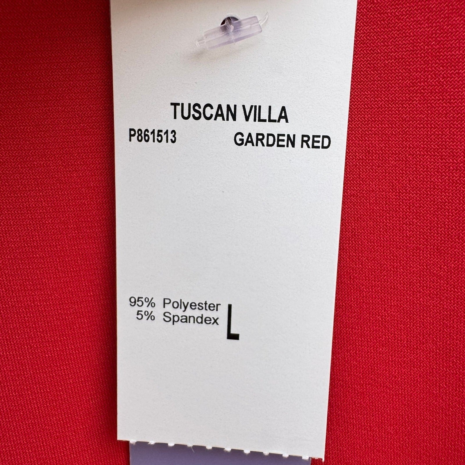 Premise Tuscan Villa Garden Red Draped Side Tie Sleeveless Top Size L NEW Office