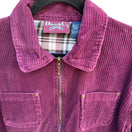 Switch Denim &amp; Co. Vintage Womens Purple Zip Plaid Lining Corduroy Barn Chore Jacket S 2 image