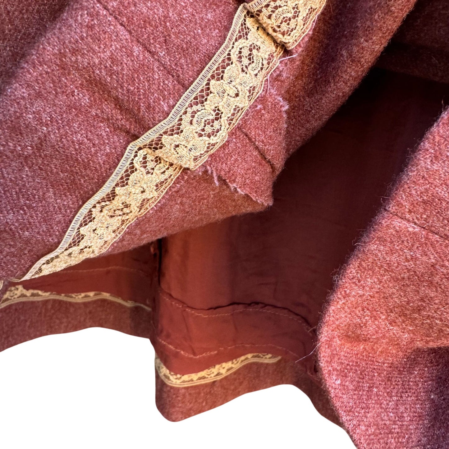 Mayfair of California Bullocks Vintage 50s 60s Rust Brown Wool Blazer Skirt Set