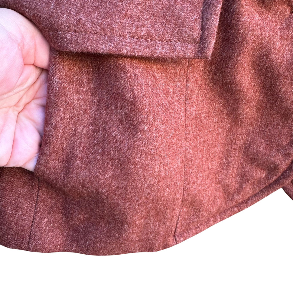 Mayfair of California Bullocks Vintage 50s 60s Rust Brown Wool Blazer Skirt Set