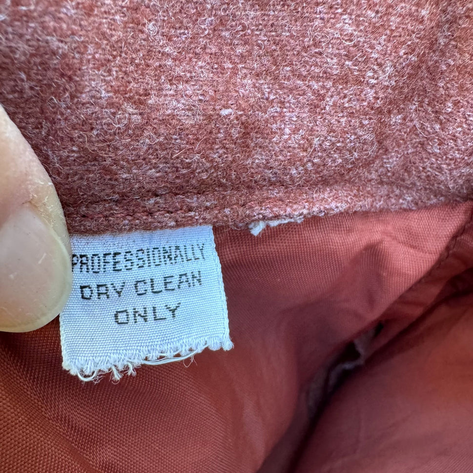 Mayfair of California Bullocks Vintage 50s 60s Rust Brown Wool Blazer Skirt Set