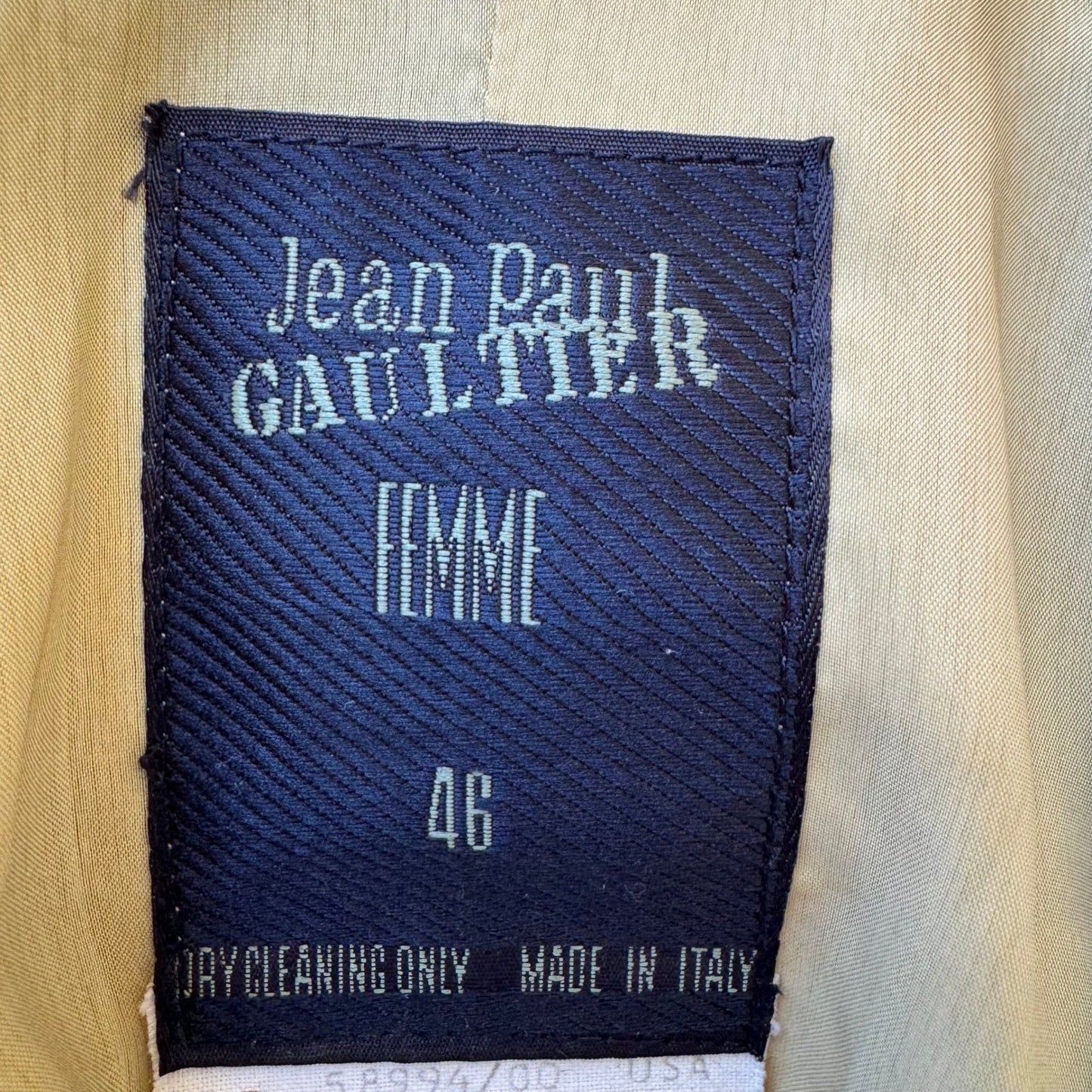 Jean Paul Gaultier Femme Archival Vintage 90s Avant Garde Cotton Blazer Jacket