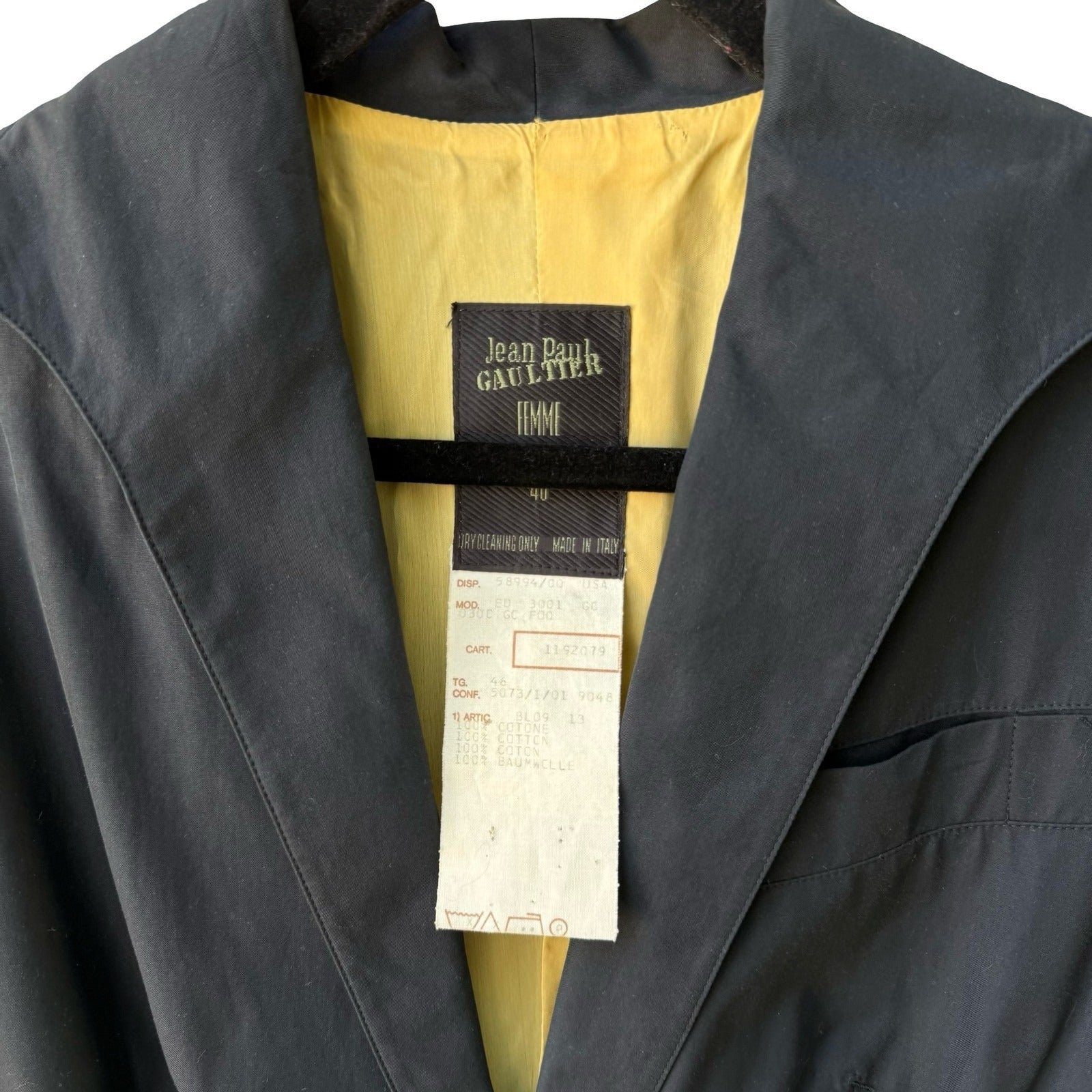 Jean Paul Gaultier Femme Archival Vintage 90s Avant Garde Cotton Blazer Jacket