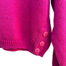 Switch Cherry Stix Ltd Vintage Womens Hot Pink Cropped Knit Mock Turtleneck Sweater S 3 image