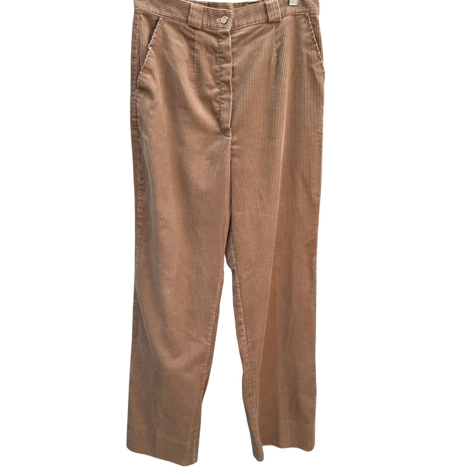 Sears Vintage Tan Corduroy Pants 30x31 High Waisted Straight Leg Camel 80s 70s