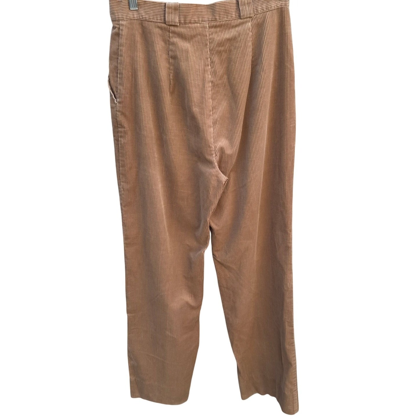 Sears Vintage Tan Corduroy Pants 30x31 High Waisted Straight Leg Camel 80s 70s