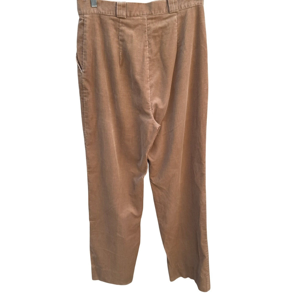Sears Vintage Tan Corduroy Pants 30x31 High Waisted Straight Leg Camel 80s 70s