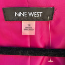 Switch Nine West Tailored Magenta Open Front Draped Blazer Jacket Womens 14 NEW Office 2 image