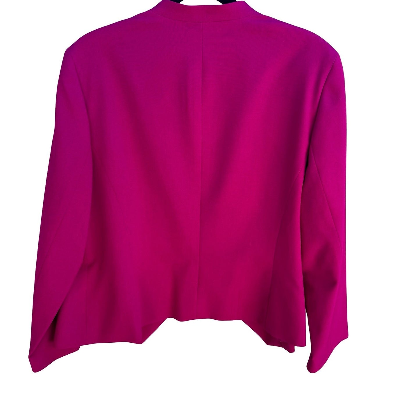 Nine West Tailored Magenta Open Front Draped Blazer Jacket Womens 14 NEW Office