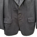 Switch Hart Schaffner Marx Vintage Silver Trumpeter Navy Pinstripe Wool Blazer Mens 38R 3 image