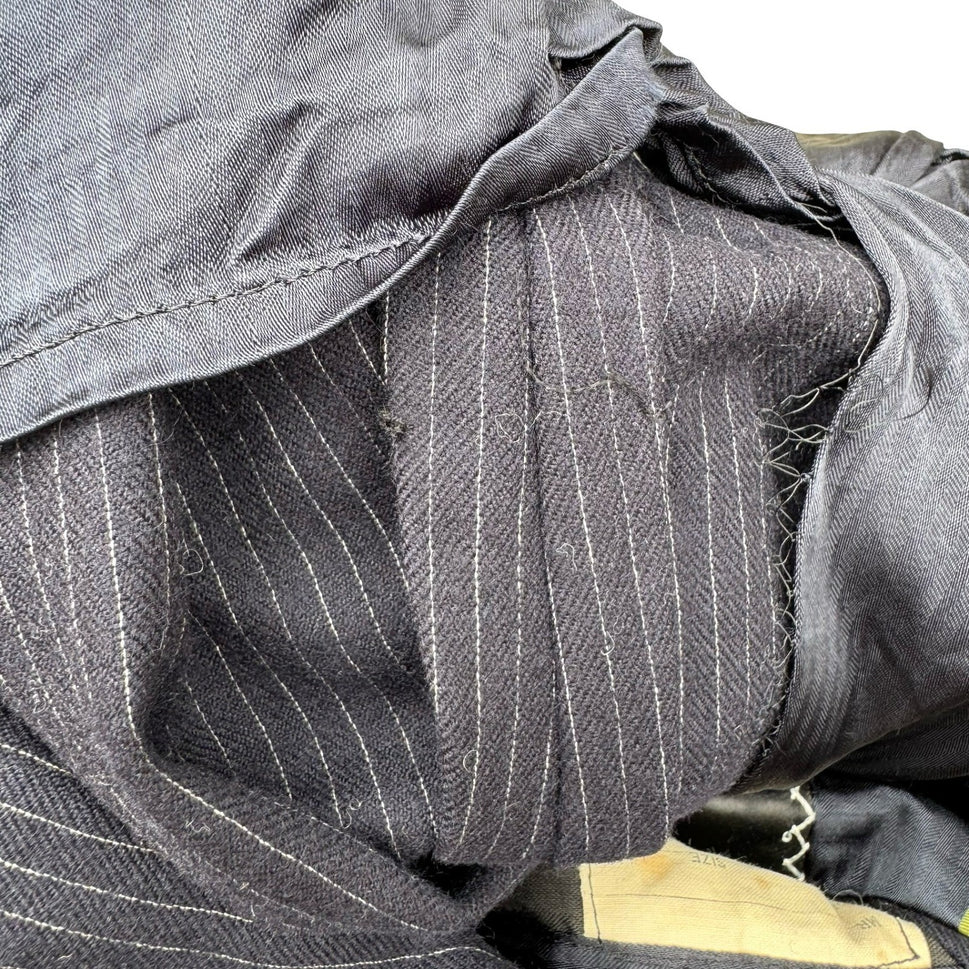 Hart Schaffner Marx Vintage Silver Trumpeter Navy Pinstripe Wool Blazer Mens 38R