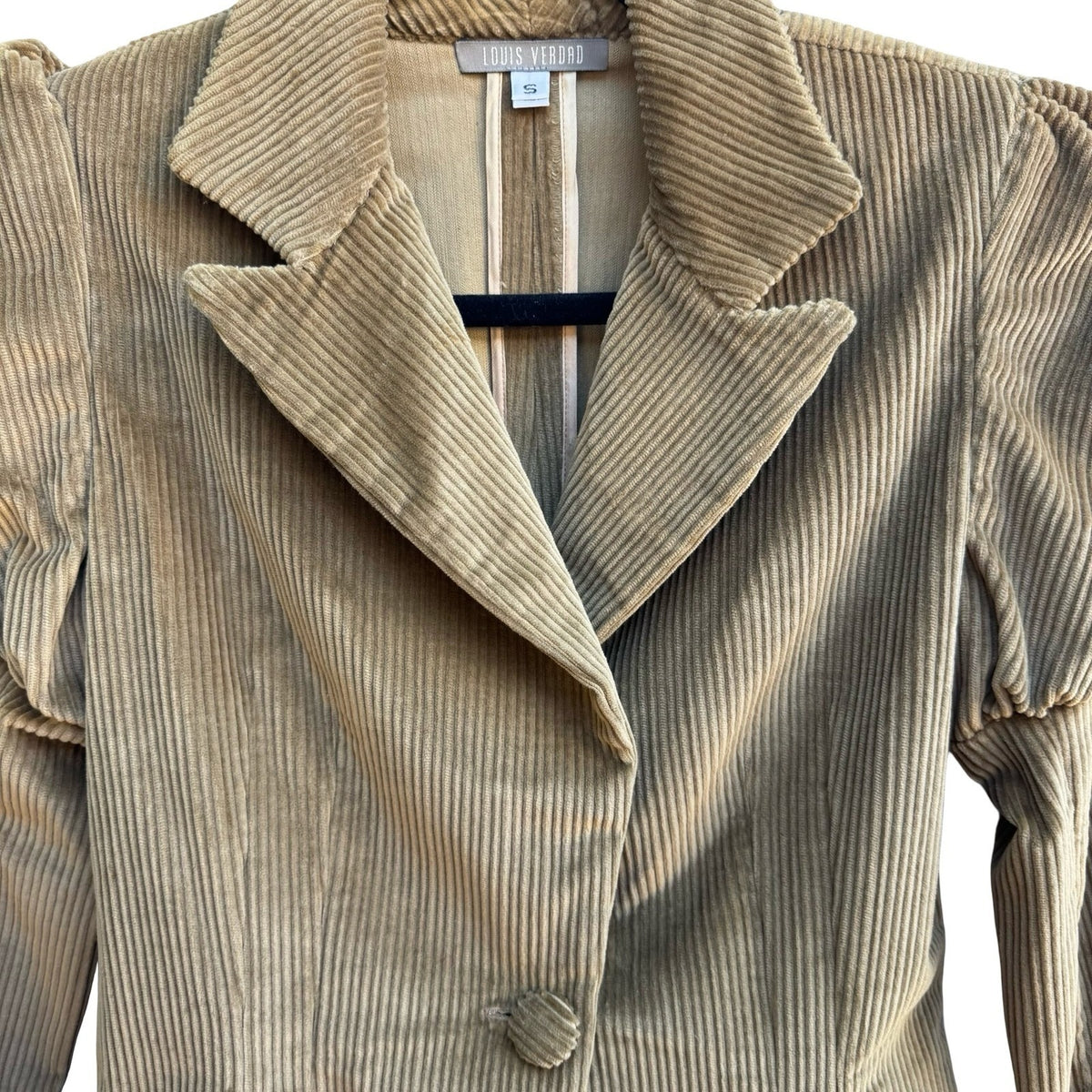 Louis Verdad Steampunk Victorian Regency Puff Shoulder Corduroy Blazer Jacket S