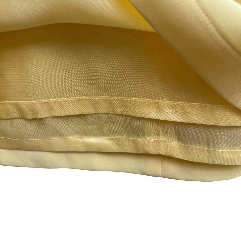 BCBG Max Azria Vintage Y2K 90s Butter Yellow Mini Skirt 8 Minimalist Preppy