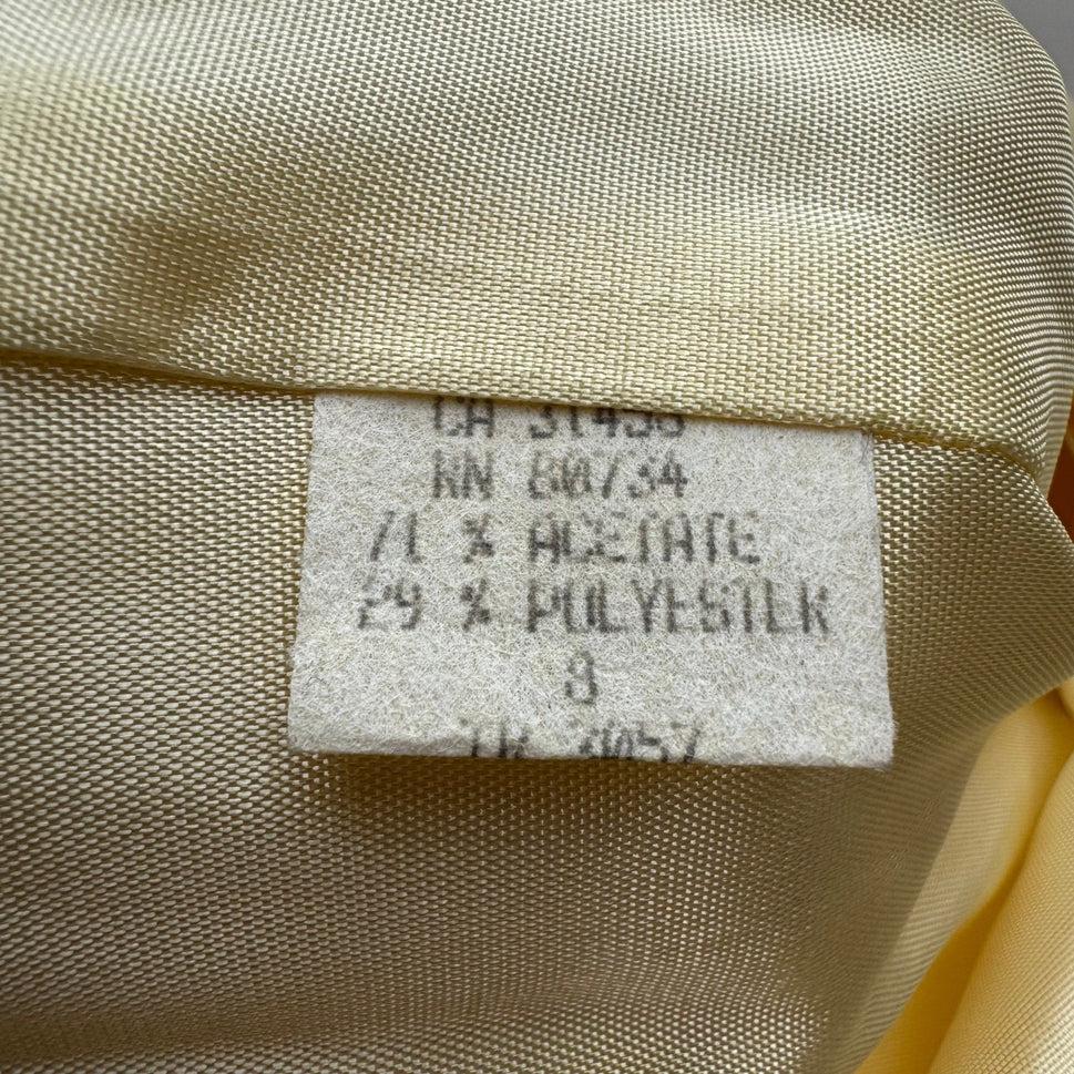 BCBG Max Azria Vintage Y2K 90s Butter Yellow Mini Skirt 8 Minimalist Preppy
