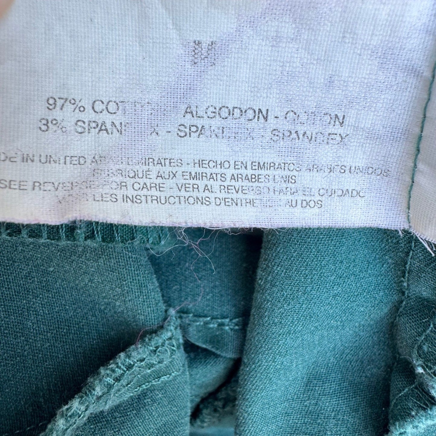 Bandolino Blu Womens Green Utility Jacket Mock Neck Pleated Peplum M Military