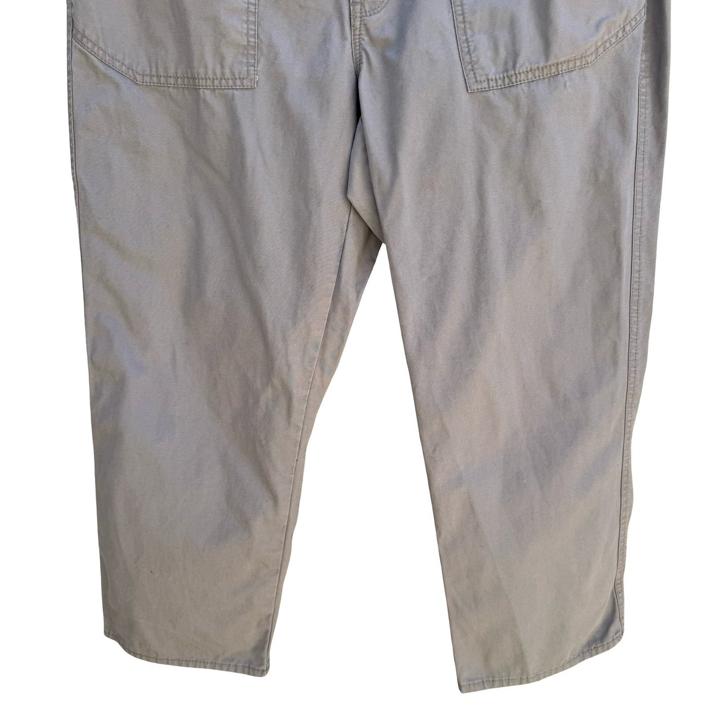 Gap Utility Crop Pants Cotton Canvas Cargo Straight Leg Grey Womens 12 Outdoor