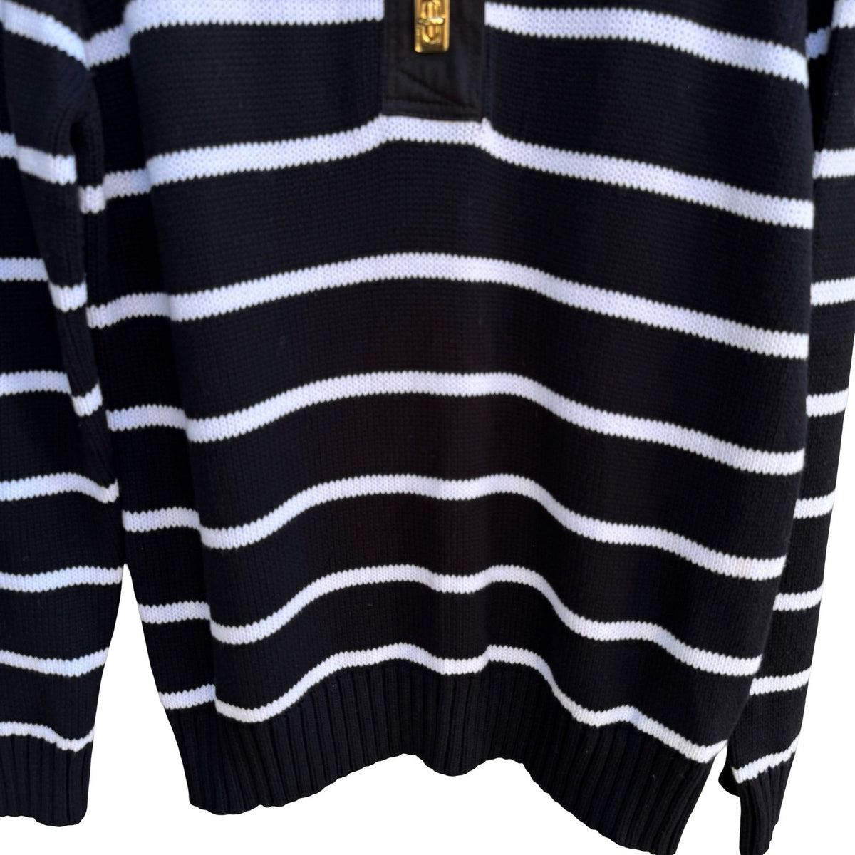 Lauren Ralph Lauren Nautical Preppy Heritage Old Money Striped Knit Sweater XL