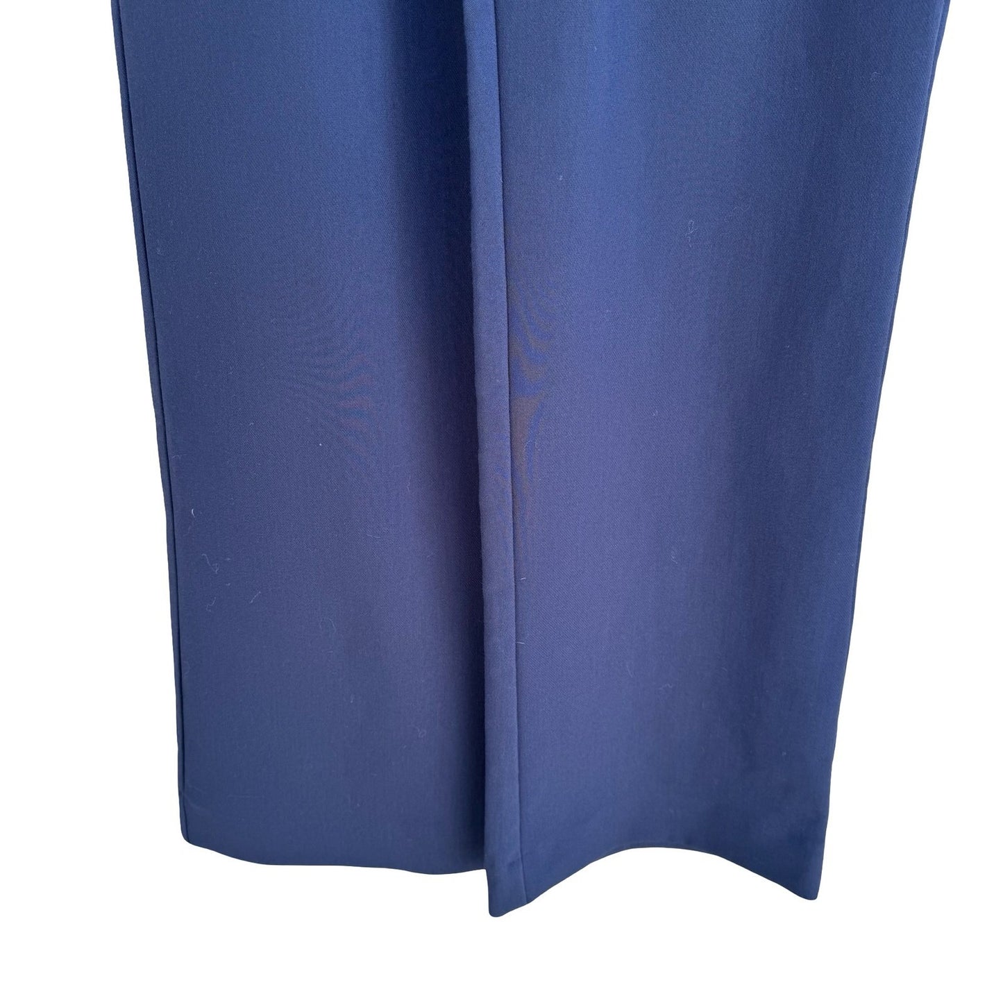 Abercrombie & Fitch Sloane Tailored Pants Wide Leg Pleated High Waisted Navy 0