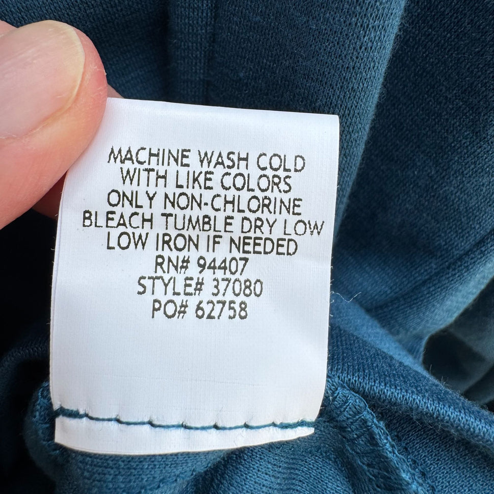 TravelSmith Womens Teal Long Sleeve Button-Up Cardigan Blazer Jacket New L