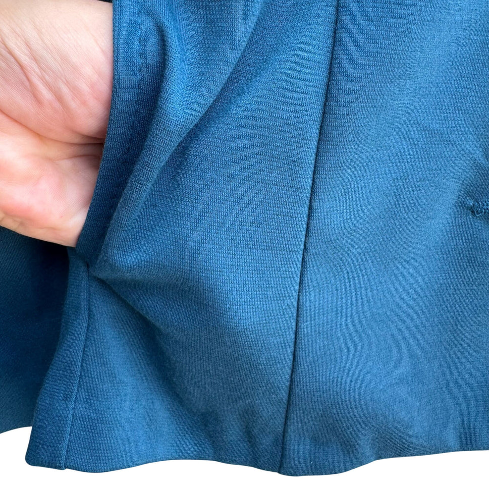 TravelSmith Womens Teal Long Sleeve Button-Up Cardigan Blazer Jacket New L