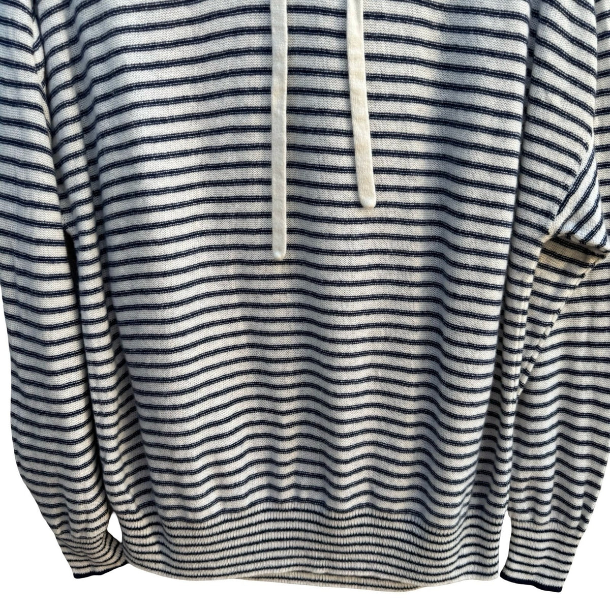 Vineyard Vines Cashmere Coastal Nautical Preppy Beachy Striped Pullover Hoodie L