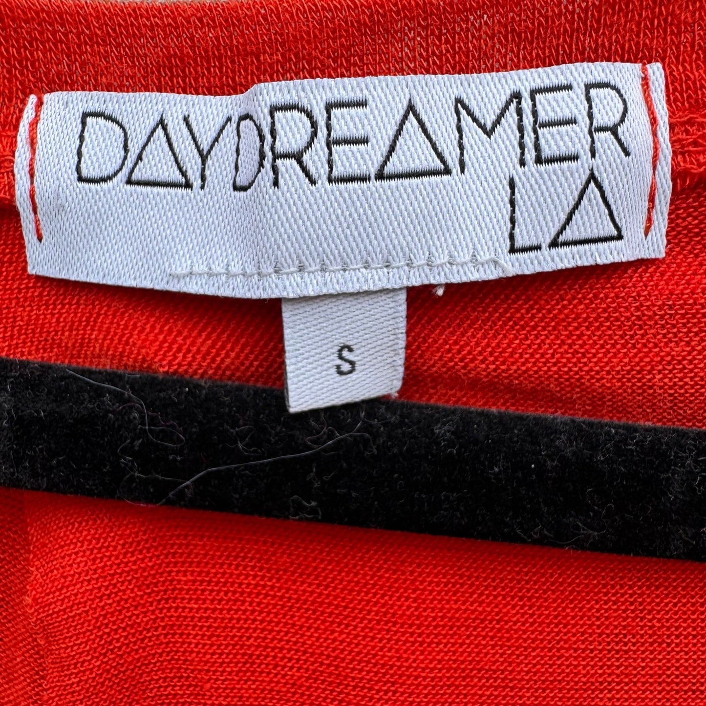 Daydreamer LA Red Sugar Skull Draped Open Back Graphic Tank Top Small Festival