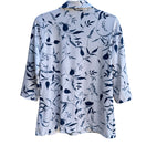 Switch Carolyn Strauss Collection Womens Floral Print 3/4 Sleeve Button-Up Blouse M 2 image