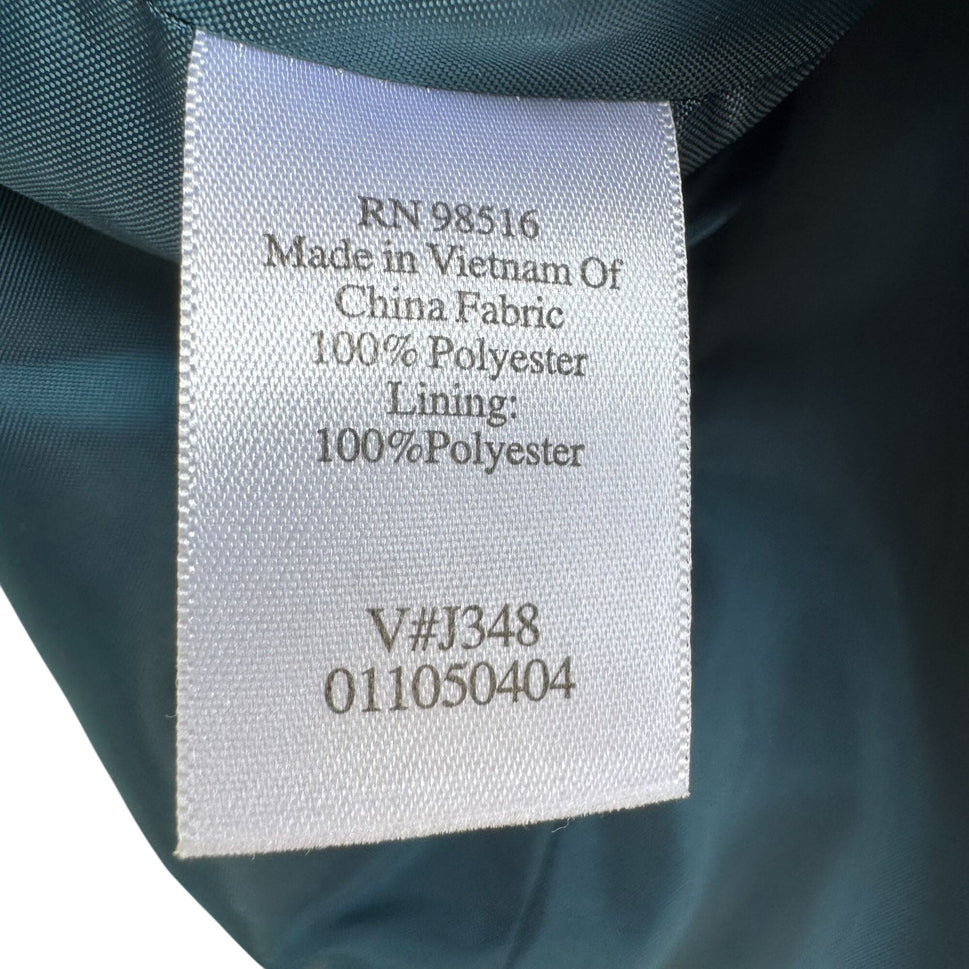 Coldwater Creek Womens Sleeveless Full Lined Scoop Neck Side Zip Teal Blouse 16