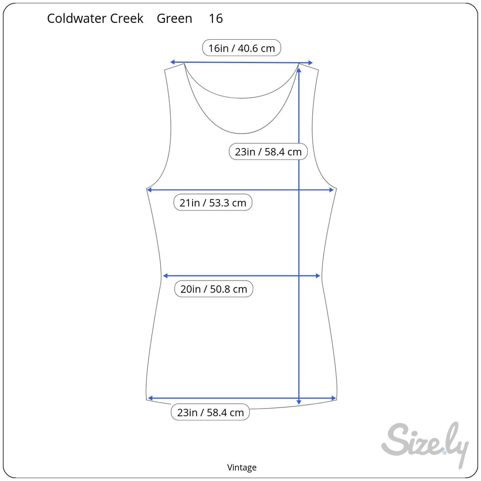 Coldwater Creek Womens Sleeveless Full Lined Scoop Neck Side Zip Teal Blouse 16