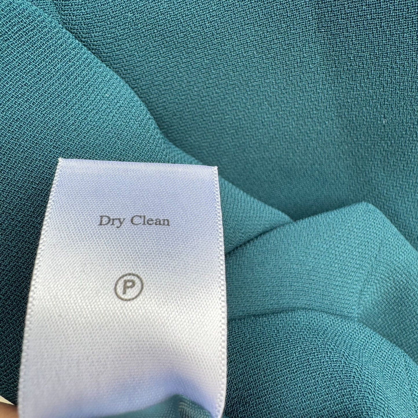 Coldwater Creek Womens Sleeveless Full Lined Scoop Neck Side Zip Teal Blouse 16