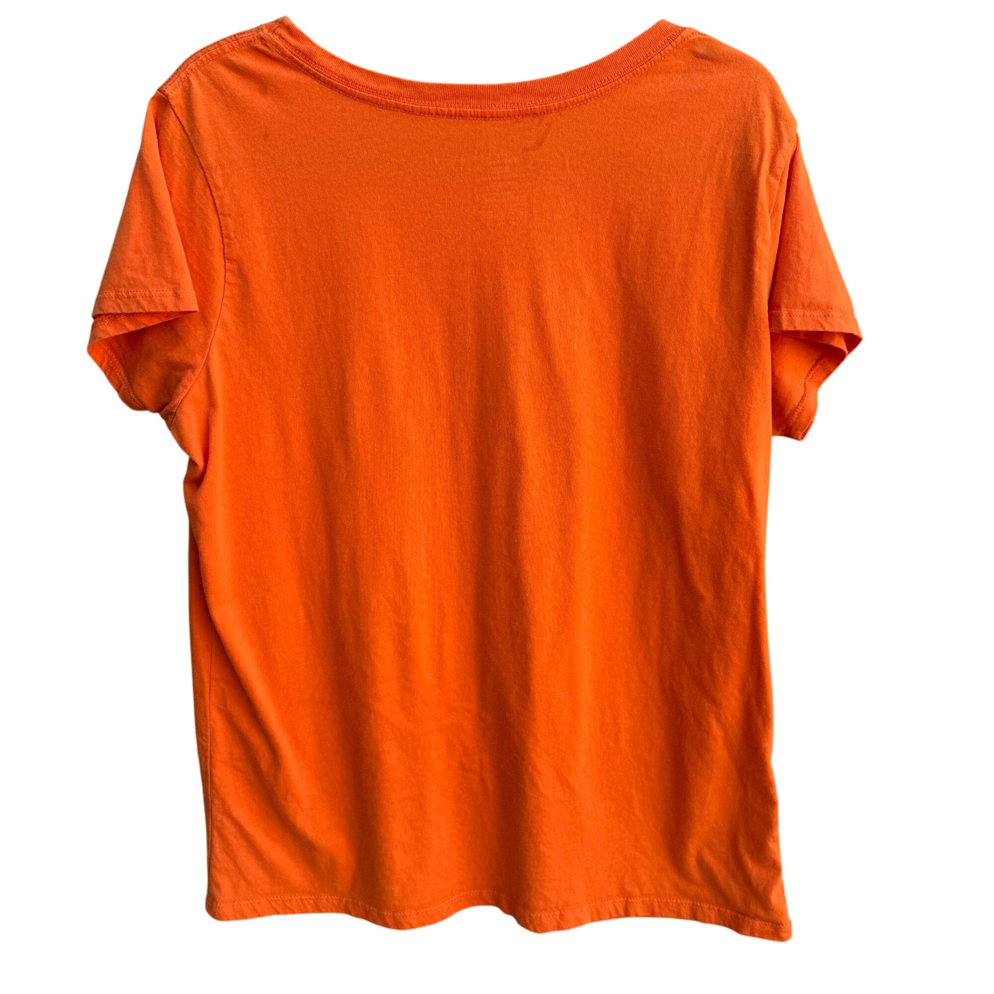 Eat Drink And Be Scary Halloween Orange Cotton Scoop Neck Cap Sleeve Shirt 2X