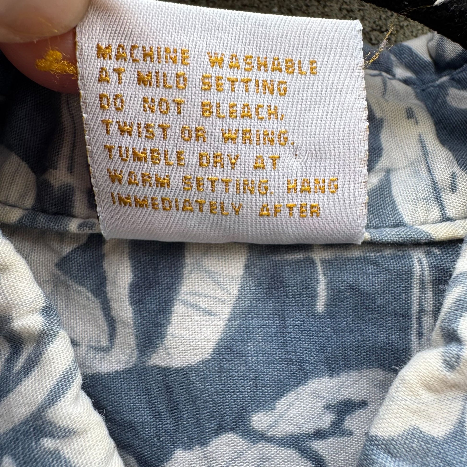 Go Barefoot Vintage Hawaiian Shirt Mens L Blue Floral Print Cotton Short Sleeve