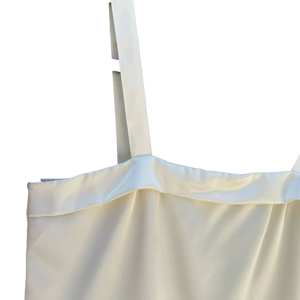 Kasper ASL Nights Vintage 90s Cream Square Neck Evening Camisole Formal Top 10