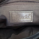 Switch Tignanello Navy Leather Adjustable Strap Silver Color Hardware Zip Shoulder Bag 3 image