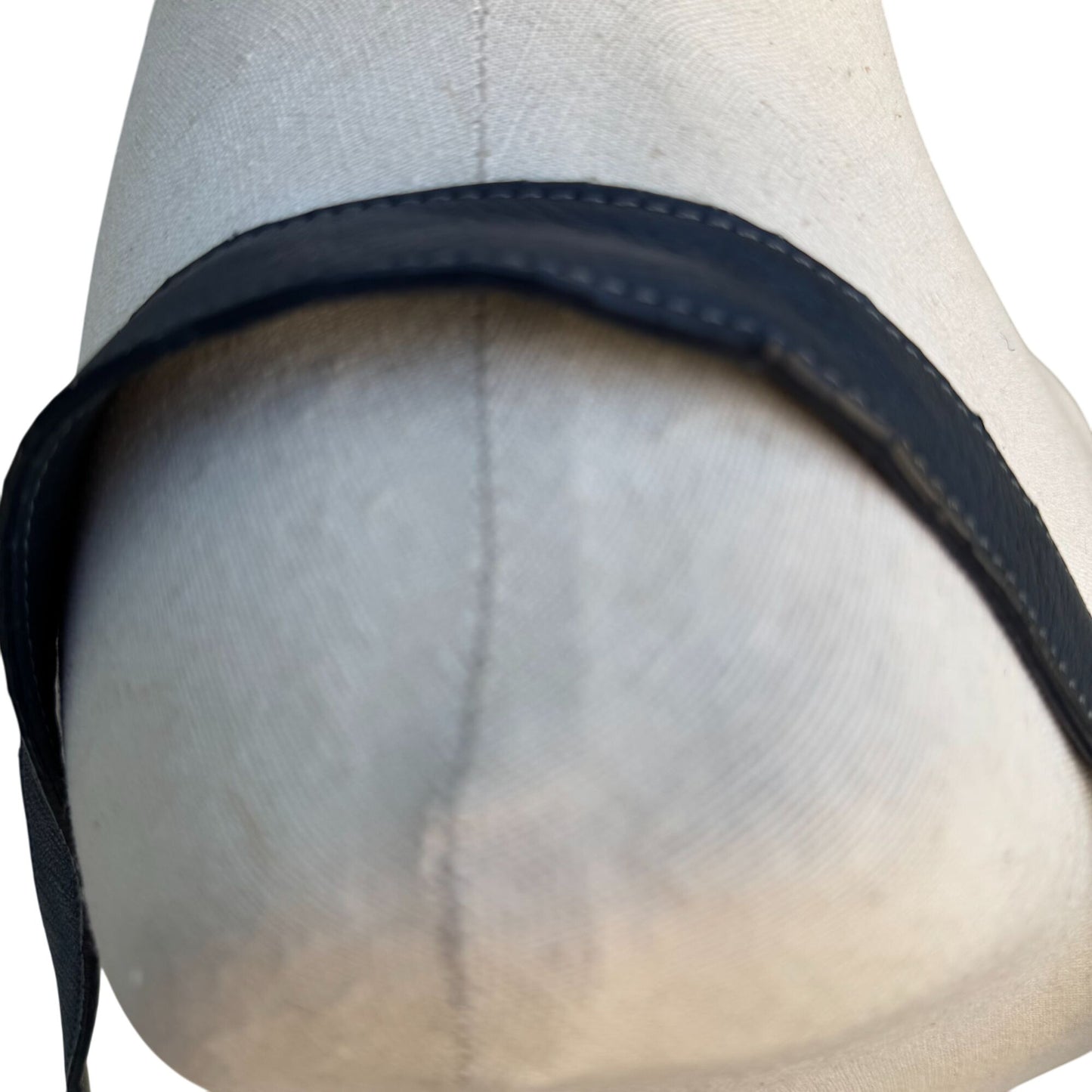 Tignanello Navy Leather Adjustable Strap Silver Color Hardware Zip Shoulder Bag