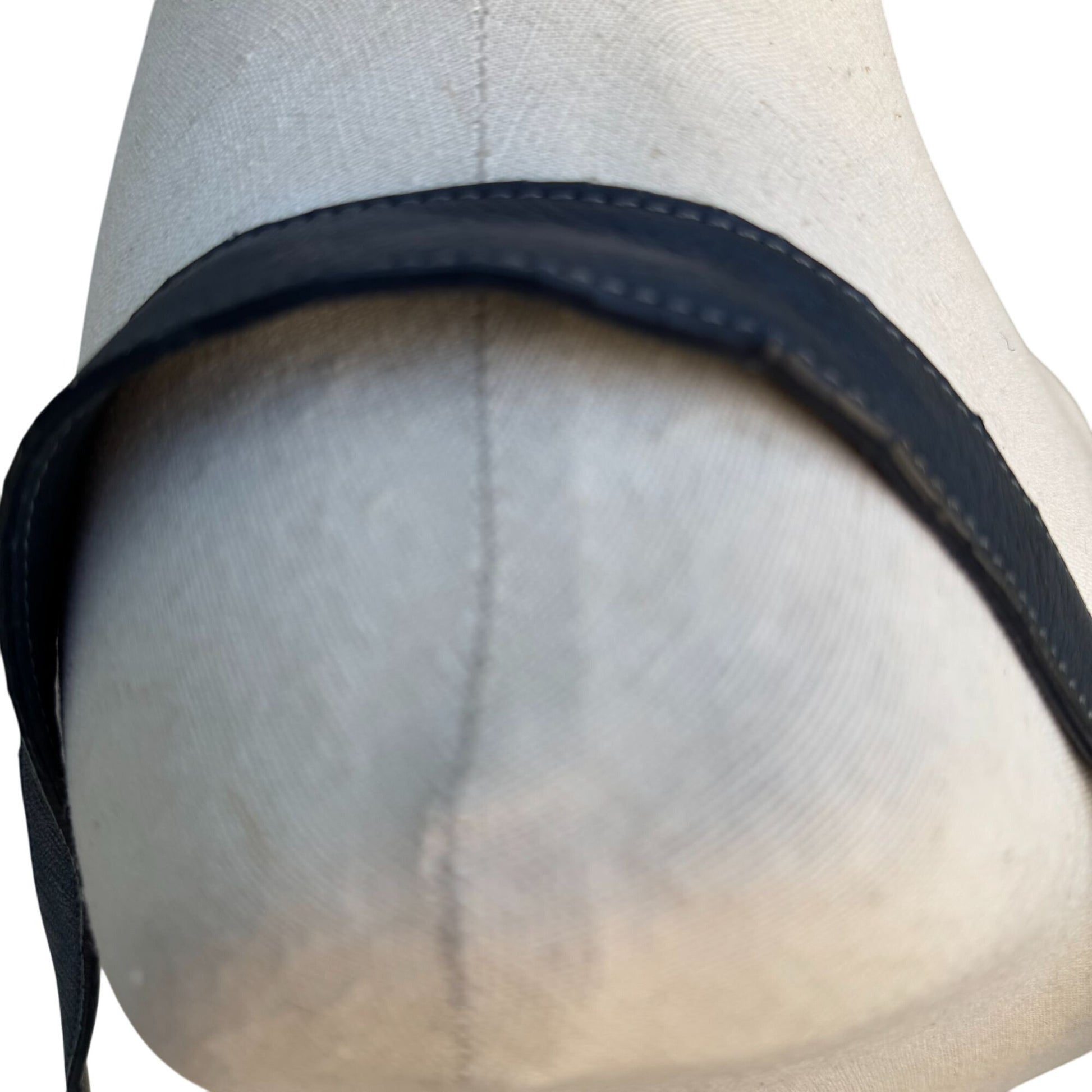 Tignanello Navy Leather Adjustable Strap Silver Color Hardware Zip Shoulder Bag