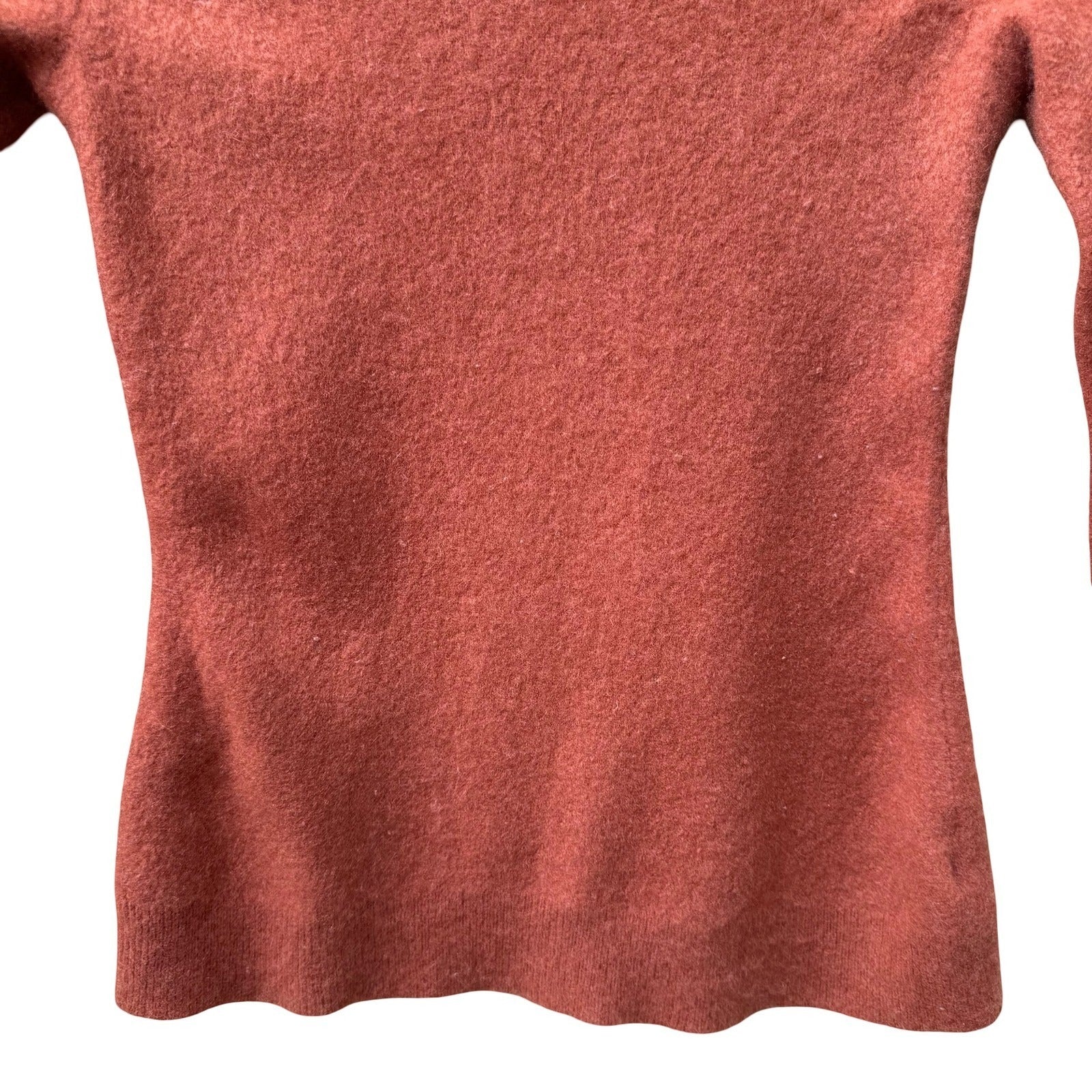 Charter Club Luxury 100% Cashmere Minimalist Old Money Preppy Sweater Orange XS