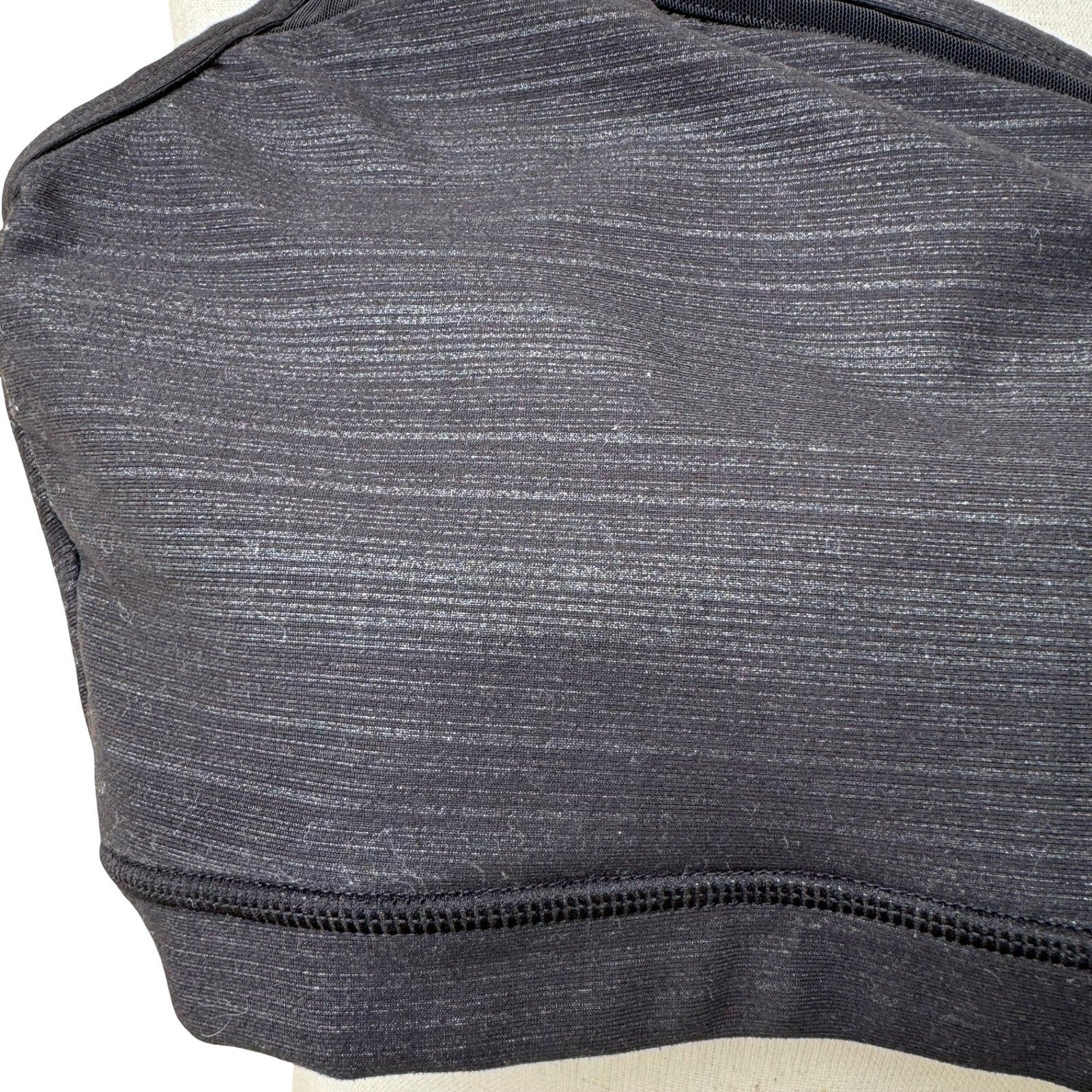 Zobha Activewear Gym Asymmetrical One Shoulder Sports Bra Charcoal Space Dye S