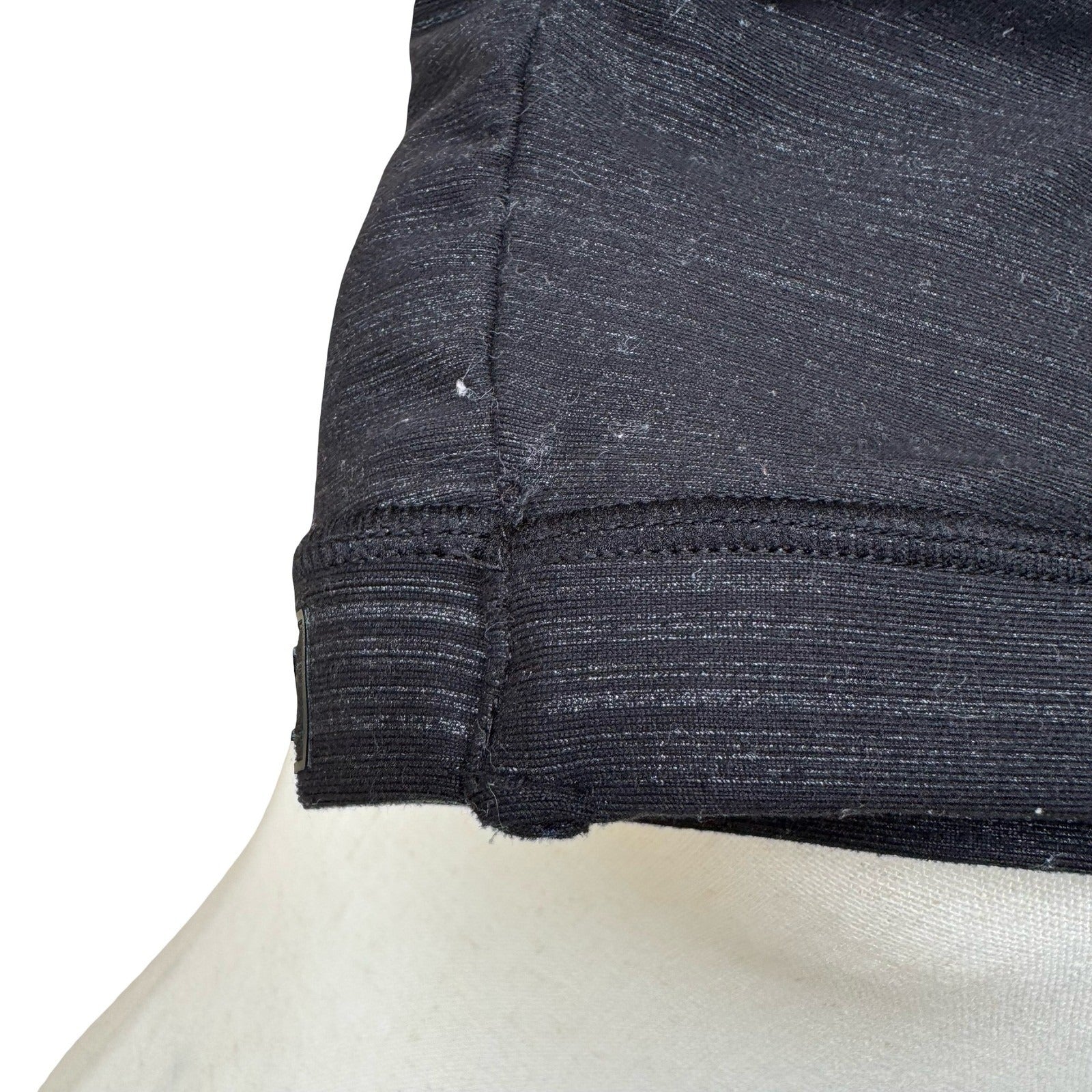 Zobha Activewear Gym Asymmetrical One Shoulder Sports Bra Charcoal Space Dye S