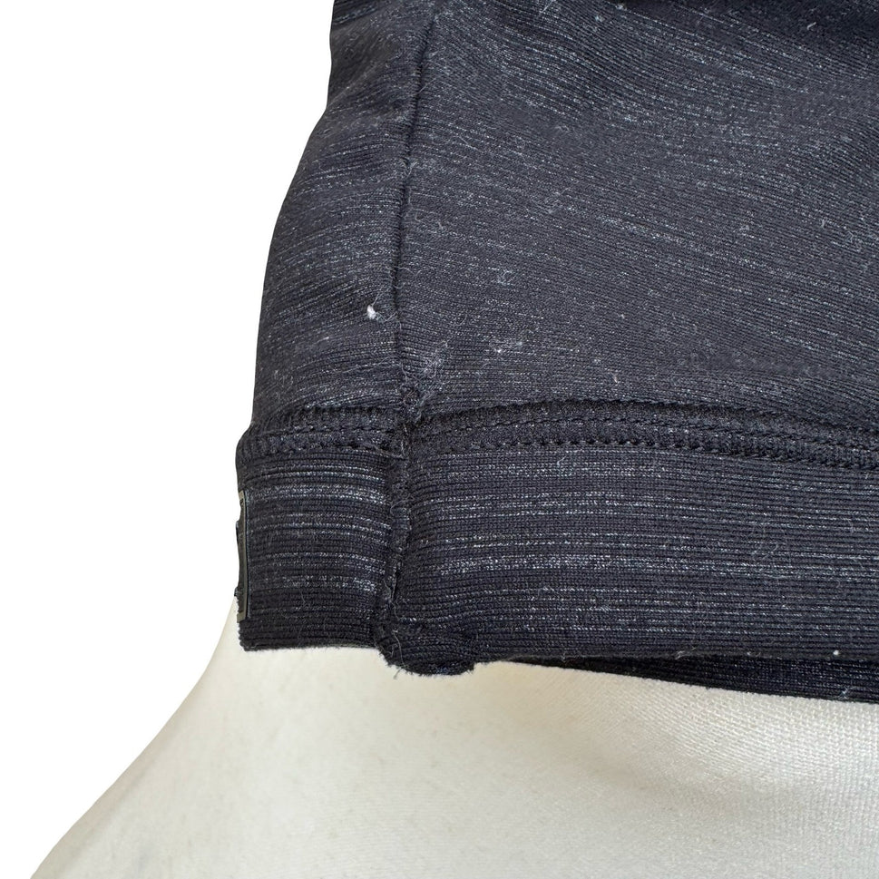 Zobha Activewear Gym Asymmetrical One Shoulder Sports Bra Charcoal Space Dye S