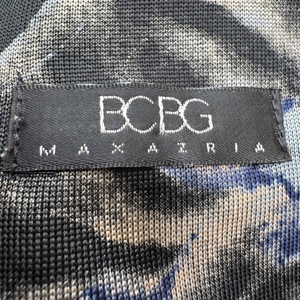 BCBG Max Azria Vintage Y2K 90s Dark Floral Empire Waist Midi Dress Whimsigoth S
