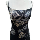 Switch BCBG Max Azria Vintage Y2K 90s Dark Floral Empire Waist Midi Dress Whimsigoth S 3 image