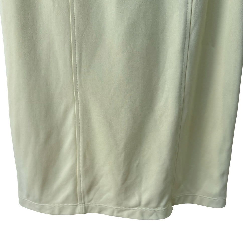 BCBG Max Azria Y2K 90s Butter Yellow Minimalist Seamed Bodycon Pencil Skirt 4