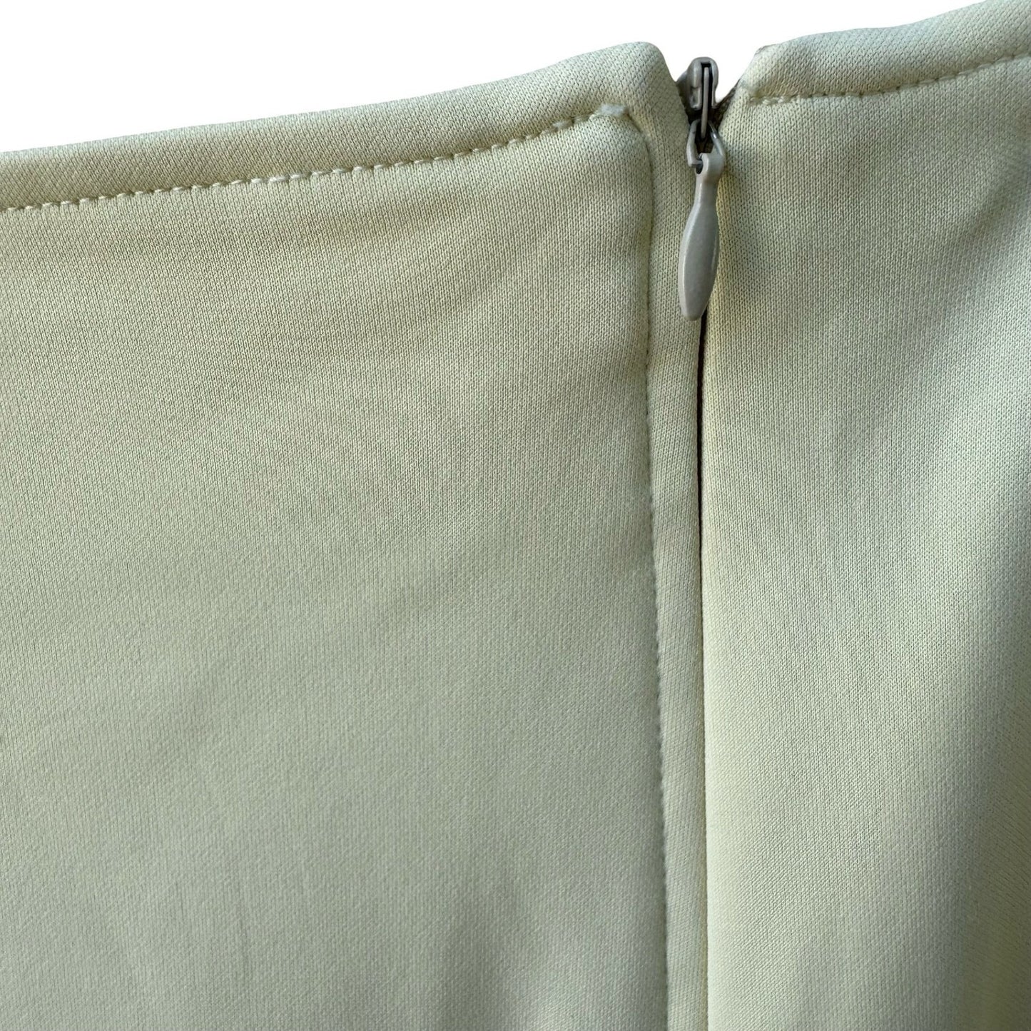 BCBG Max Azria Y2K 90s Butter Yellow Minimalist Seamed Bodycon Pencil Skirt 4