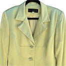 Switch Kelly Graham Vintage Lime Green Women&#39;s 3 Button Long Sleeve Blazer Jacket 2 image